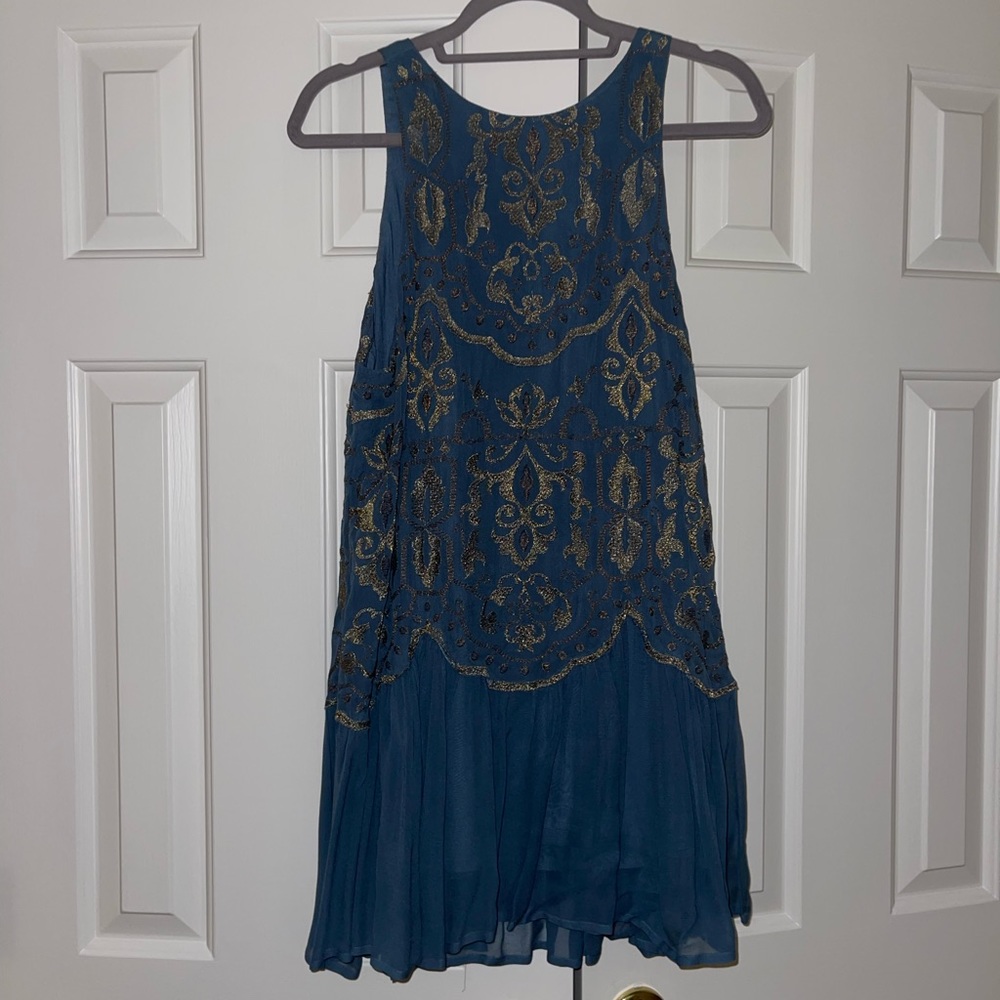Free people - Blue and gold design dress